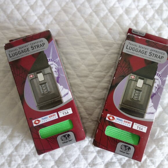 Lot of two NIB TRAVEL SENTRY Luggage Straps – Model  2ST-G - Picture 1 of 6